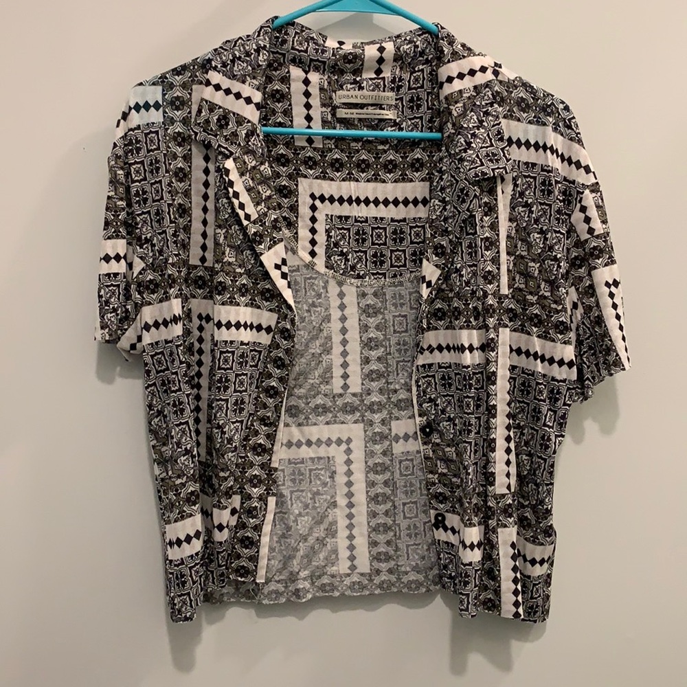 Fun button up crop top